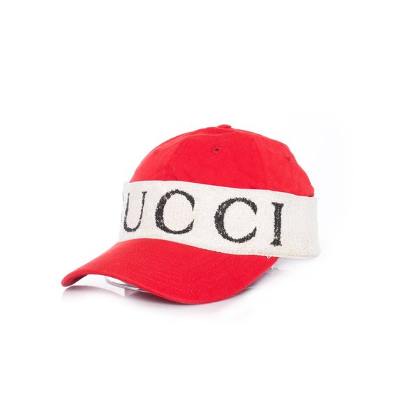 Gucci Wrap Baseball Hat with Headband in Red new with dust bag - Picture 1 of 8